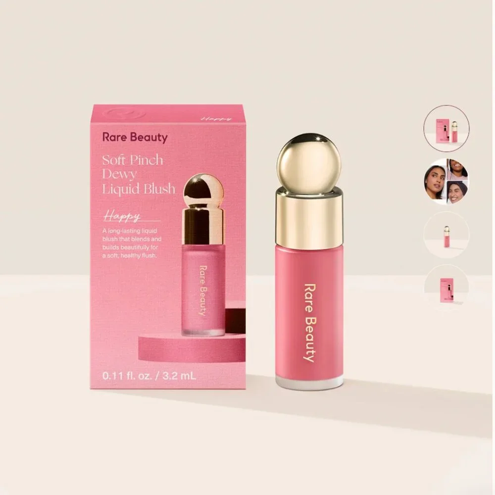 NWT Rare Beauty by Selena Gomez Mini Soft Pinch Liquid Blush Happy